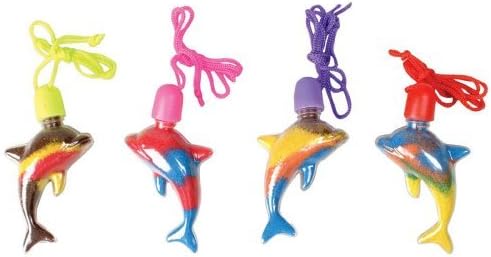 CraftKitsAndSupplies 12 Dolphin Sand Art Bottle Necklaces
