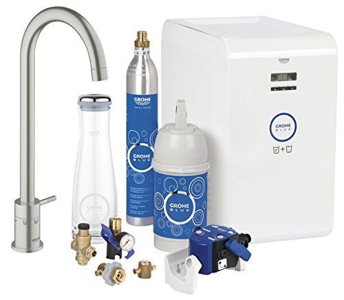 Preisvergleich Produktbild GROHE Blue Mono Starter Kit, supersteel 31302DC0