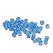 Produktbild perfeclan 50 STÜCKE Acryl Sechs Seiten Würfel 12mm D6 Würfel Für D DnD RPG Brettspiel - Blau