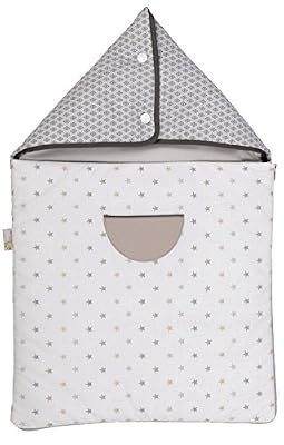 P'tit Basile - Nid d'ange bébé avec 3 ouverture au dos pour les sangles du siège auto - 0-3 mois - Coton issu de l'agriculture biologique - Collection mixte Little sweet dreams