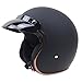 Produktbild Lidauto Motorradhelm Nostalgie Schutzhelm Motorrad Mofa Retro mit Visier Haltbarkeit,Matte-Black,XL