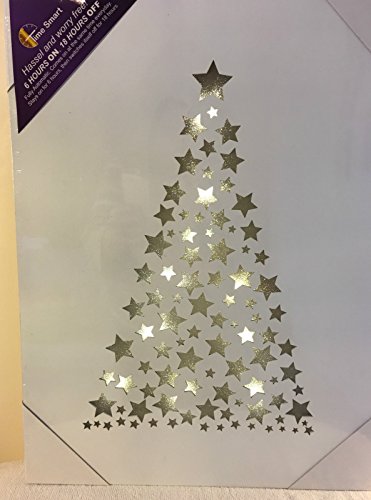 Xmas Decoration Led Light Up Christmas Star Tree Wall Art Canvas