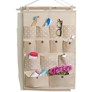 DUBENS Baumwolle Leinen Hängeorganizer Aufbewahrungstasche