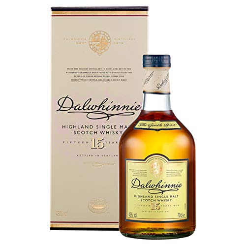 Dalwhinnie 15 anni Scotch Whisky Single Malt - Whisky Scozzese puro malto, dolce e delicato - Dal gusto morbido e aromatico, leggermente affumicato - In confezione regalo - 1 x 70 cl