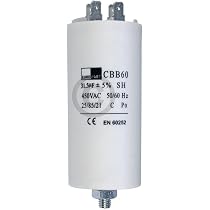 Condensateur De Démarrage Moteur 15µF 450V - Prise 6.3x0.8mm, Boîtier Plastique 34x70mm, Pour Appareils électroménagers