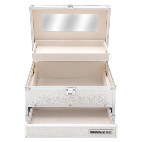 anndora® Schmuckkoffer Kosmetikkoffer + Spiegel Modell und Farbe zur Auswahl - 3