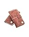 Produktbild QIOTTI > Apple iPhone 6 und 6S (4,7 Zoll) < incl. PANZERGLAS H9 HD+ Stylisch 2in1 Magnetisch Booklet Wallet Case Hülle Tasche aus echtem vegetabil gegerbtes Leder mit Notenfach in ROSA