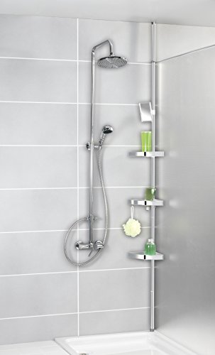 Wenko 22124100 Teleskop Duschecke Premium Aluminium glänzend 20 x 27.5 x 260 cm - 2