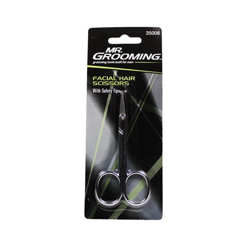 Mr grooming Facial hair scissors with safety tips