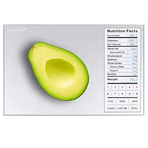 Greater Goods Perfect Portions Digital Scale and Nutrition Facts Display, (Silver, 450)