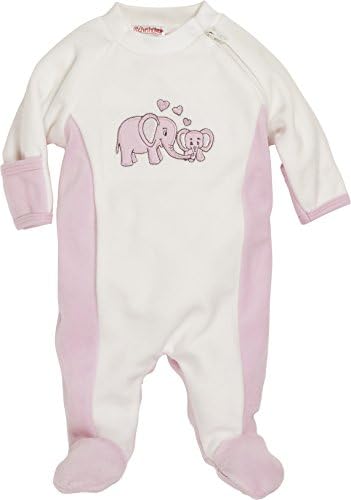 Schnizler Unisex Baby New Born Pyjama Overall Nicki Elephant Sleepsuit, Pink (Light Pink), Newborn (Manufacturer Size:56)