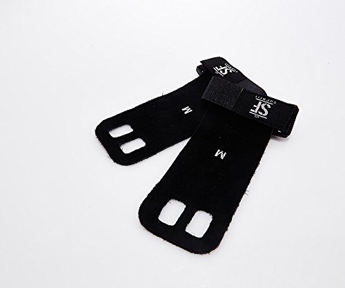 Suprfit Gymnastic Grips | Gymnastik Handschuh | Turn Riemchen | Hand Schutz | Crossfit Turnen Fitness WOD | Leder | Schwarz, Weiß oder Blau | XS bis XL - 2