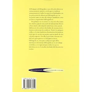 Prontuario de bibliografía: Pautas para la realización de descripciones, citas y repertorios (Biblioteconomía y Administración Cultural)