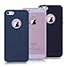 Produktbild 3 x iPhone 5 Hülle / 5s Hülle / SE Hülle, Yokata Einfarbig Jelly Weich Silikon Gel Case Ultra Slim Handytasche Matte Cover TPU Schale Anti-Fingerprint Schutzhülle Sehr Dünn Handyhülle - Schwarz + Navy Blau + Weiß