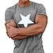 Produktbild AHAYAKU Herren Casual Frühling Sommer Stern Druck Kurzarm Oansatz Tops Bluse T-Shirts 2019 Sommer Heißer