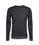 daniele fiesoli münchen Passform: Slim Fit Daniele Fiesoli Herren Pullover aus Merinowolle in Grau-Schwarz 9 Schwarz M