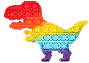 TECNOVIQ Pop It Fidget Toys,Big Push Pop Its Bubble Fidget Sensory Toy, Autism Special Needs Silicone Stress Relief Toys, Sensory Toys Gifts for Girls, Boys, Kids,Adult (Dinosaur)