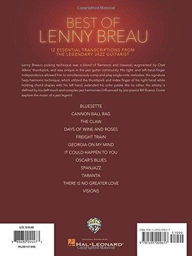 Book's Cover of Best of Lenny Breau: 12 Essential Transcriptions from the Legendry Jazz Guitarist