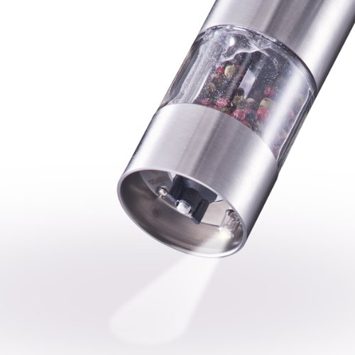 Zeller 27310 Salz-/Peffermühle mit Licht, elektrisch, ø 5.2 x 20 cm, edelstahl - 2