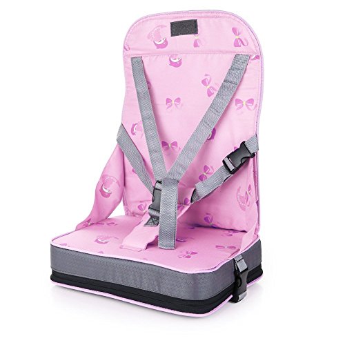 Dopobo® Portable Foldable Baby Toddler Infant Dining Chair Booster Seat Harness Travel Storage Chair (Pink)