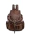 Produktbild BAAFG Weinlese-Beutel-Leder-handgemachter Weinlese-Art-Rucksack-College-Beutel,DarkBrown-OneSize