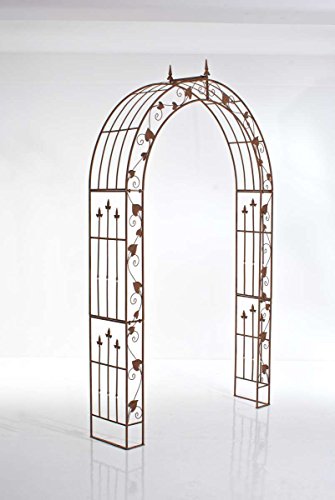 CLP Rosenbogen EMMA, Eisen pulverbeschichtet, ca. 150 cm breit, ca. 250 cm hoch, Metall Rankhilfe antik braun - 8