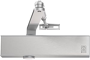 STAHL-DESIGN-TEBART ECO-Schulte TS 20 (EN 2/3/5) Cierrapuertas nuevo con SGS RAL 9006 ECO plateado y con varillaje de tijera; EN 1154; ancho máximo de la puerta: 1.250 mm - 24,3 x 4 x 5,6 cm