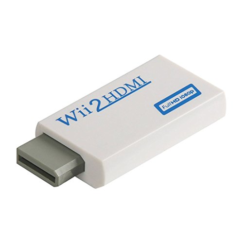 Wii zu HDMI Adapter Konsolen Adapter Wii Converter HDMI mit Audio über HDMI und extra 3,5mm Buchse für Audioausgang Wii HDMI Konverter , Wii Adapter für TV Monitor Beamer Fernseher , Geräte mit HDMI Anschluß , variable Auflösung 720p oder 1080p , Wii2HDMI Stick Adapter Konverter - 4