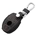 Produktbild Happyit Echtes Leder Auto Schlüssel Fall Deckel für Mercedes Benz W203 W210 W211 W204 E S CLS CLK CLA SLK C350 E550 (Schwarz)