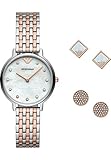 Emporio Armani Damen Analog Quarz Uhr mit Edelstahl Armband AR80019