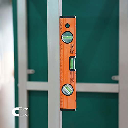 Tacklife MT-L03 Klassischer Wasserwaage mit Magnet und horizontaler, vertikaler und 45-Grad-Libelle ( Genauigkeit: 0.75 mm / m Größe: 300 mm) - 6