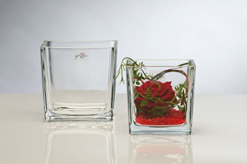 Glasvase Cube klar eckig 12 cm Ø 12,0 x 12,0 cm von Sandra Rich - 3