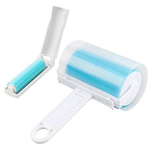 UEETEK-Middle-Lint-Roller-with-Foldable-Small-Pet-Dogs-Hair-Fluff-Remover-Sticky-Picker-Cleaner-Set-for-Clothes-Furniture-Car-Carpet-Blue