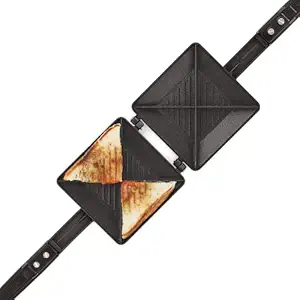 Magnus Optima Quick Heating Gas Compatible Non-Stick Aluminum Toaster with Bakelite Handle | 4-Cut Design