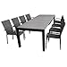 Produktbild 9tlg. Gartengarnitur Sitzgruppe Terrassenmöbel Set Sitzgarnitur Gartenmöbel XXL Ausziehtisch Polywood 224/284/344x100cm + 8x Polyrattan Stapelstuhl nordic-grey