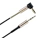 Produktbild 1m Stereo Audio Kabel 90 gewinkelt 3,5mm Klinkenstecker für MP3/Stereoanlage/Smartphone/Auto usw (Schwarz)