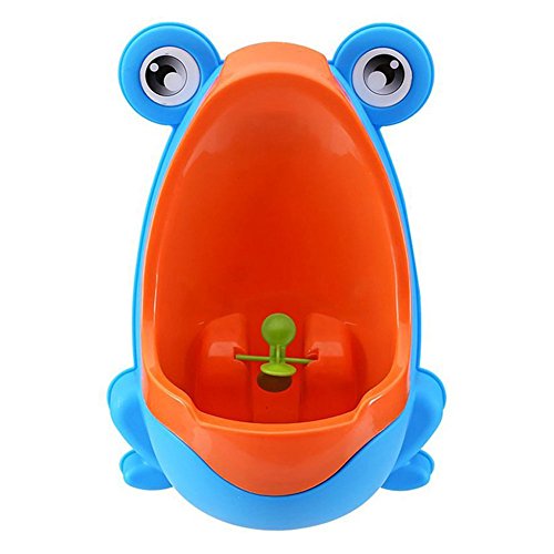 OneCreation Baby Boy Potty - Perfect Cute Frog Training Urinal for boys with Whirling Target - Making it Fun and Easy Stress Free to Potty - Blue