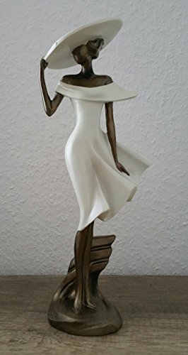 Schöne Figur ~ Frau mit Hut ~ Dekofigur Dame Zierfigur Lady Dekoration Deko - 6