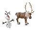 Produktbild Bullyland 13061 - Spielfigurenset, Walt Disney Die Eiskönigin, völlig unverfroren, Mini Olaf und Mini Sven