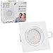 Produktbild Lumaro® Slim Line Einbauspot IP44 mit nur 27mm Einbautiefe! | Deckenspot mit integriertem austauschbarem 4W 400 Lumen LED Leuchtmittel AC 230V 120° Deckenlampe Einbauspot warmweiß (1er weiß/eckig)