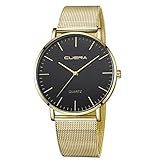 Knowin Armbanduhr Männer Lässige Schön Chronograph Business Großes Runde Zifferblatt Uhren Kalender, Mode Gute Verarbeitung Stoppuhr Damen Luxusuhren Quarzuhr Edelstahl Zifferblatt Casual Armband Uhr