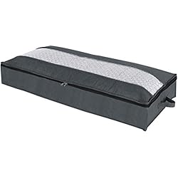 Lifewit Sac de Rangement sous Lit Pliant Anti-poussière Hydrofuge pour Couettes Couverture Vêtements Literies,Gris