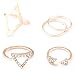 Cinderella Collection By Shining Diva Golden Set Of 5 Mid Finger Cz Rings For Women 7118R RS.299.00
