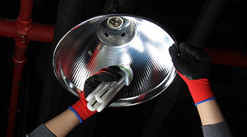 Gartenhandschuhe, OZERO Nitril-Arbeitshandschuh mit Nylonschale für Landwirtschaft, Lager, Reparatur – Bequemer Sitz – Ultimater Halt und leichtes Gewicht für Männer und Frauen – 6 Paar-Pack (Extra Groß) - 5