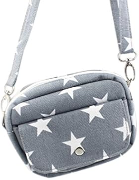 TIFIY Damen Mädchen Fünfzackiger Stern Pentastar Muster Segeltuch Mini-Tasche Crossbody Schultertasche Handtasche...