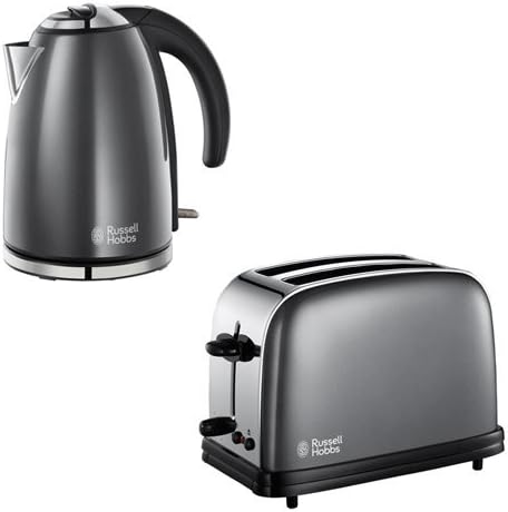 Russell Hobbs Kettle and 2 Slice Toaster Storm Grey 18954 Plus 18944