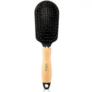 Vega Broad Wooden Handled Cushioned Brush
