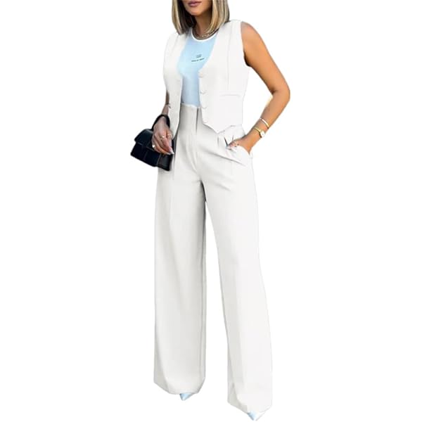 Jumpsuit Donna Estiva Tuta Estate Pezzi In Lino Donna Canotta - Main Image