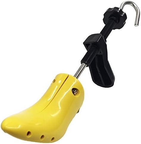 Xinlink Plastic Metal Shoe Tree Professional 2 Way Adjustable Wide Width Length Expander Stretcher for Men's Flat Sport Tennis Leather Shoes Large USA Size 9-13 (EU 42-48) Yellow by Xinlink