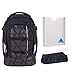Produktbild Satch Pack by Ergobag Black Triad 3-tlg. Set Schulrucksack + Penbox inkl. Geodreieck + Heftebox Styler-Box